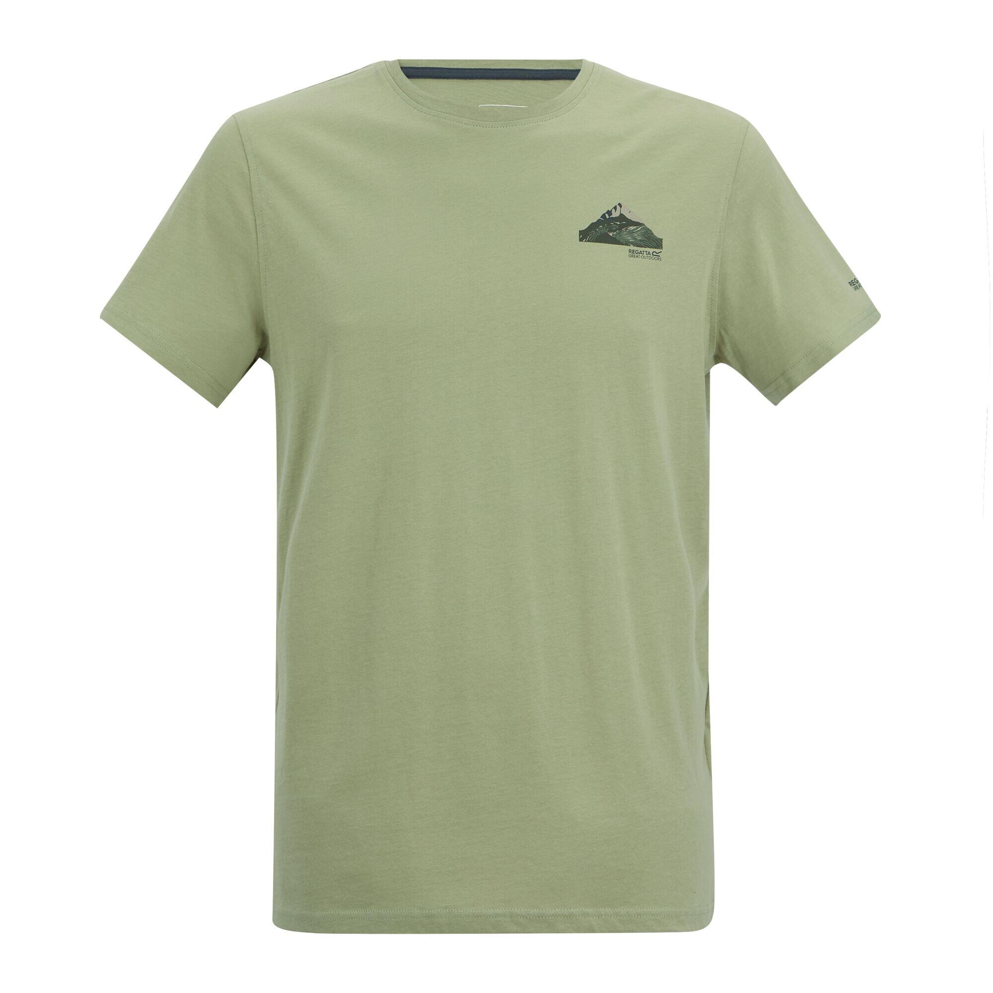 Heren T-shirt met korte mouwen en grafische print, ademend en luchtig. 5/7