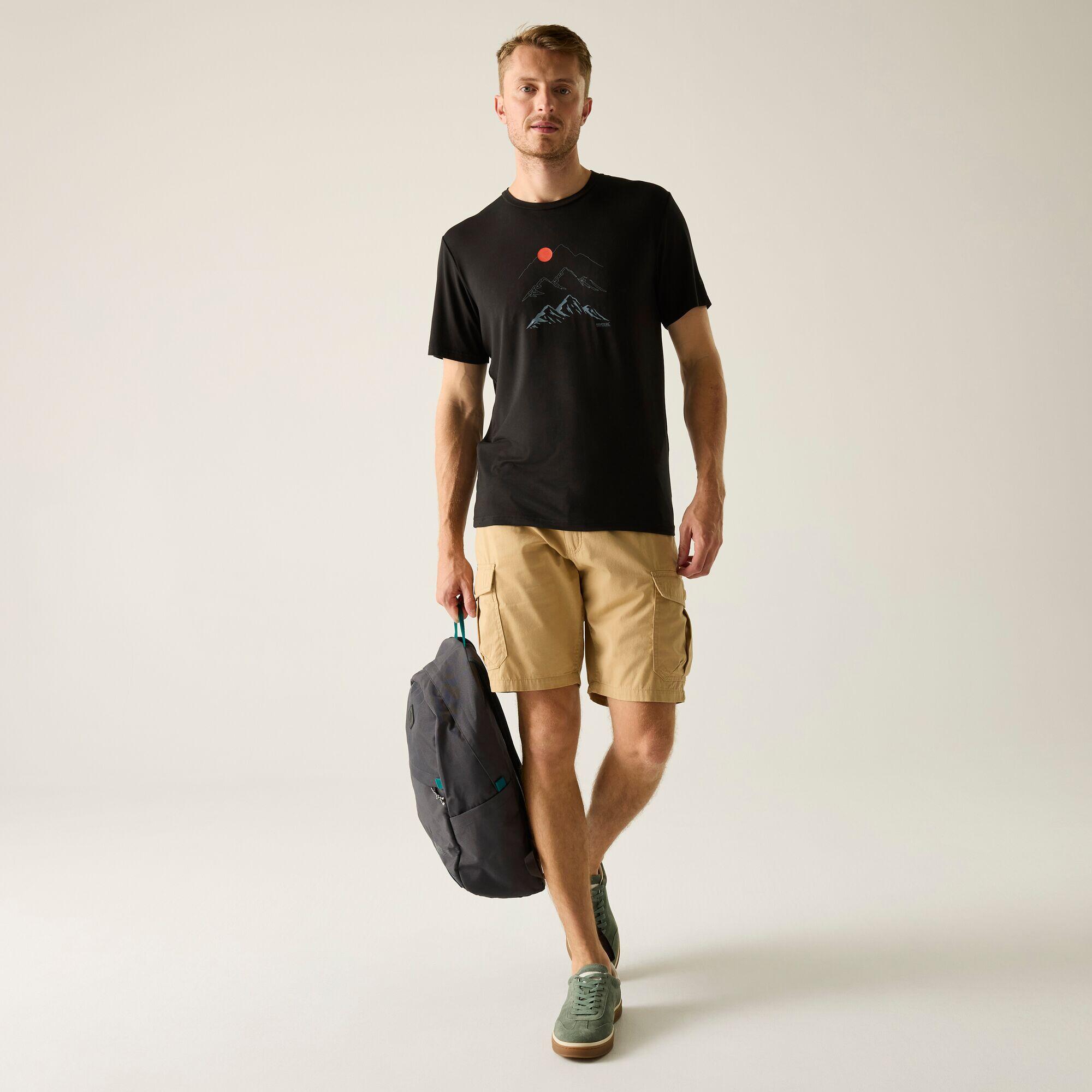 Herren Fingal Stretch Kurzarm-T-Shirt mit Grafik 3/7