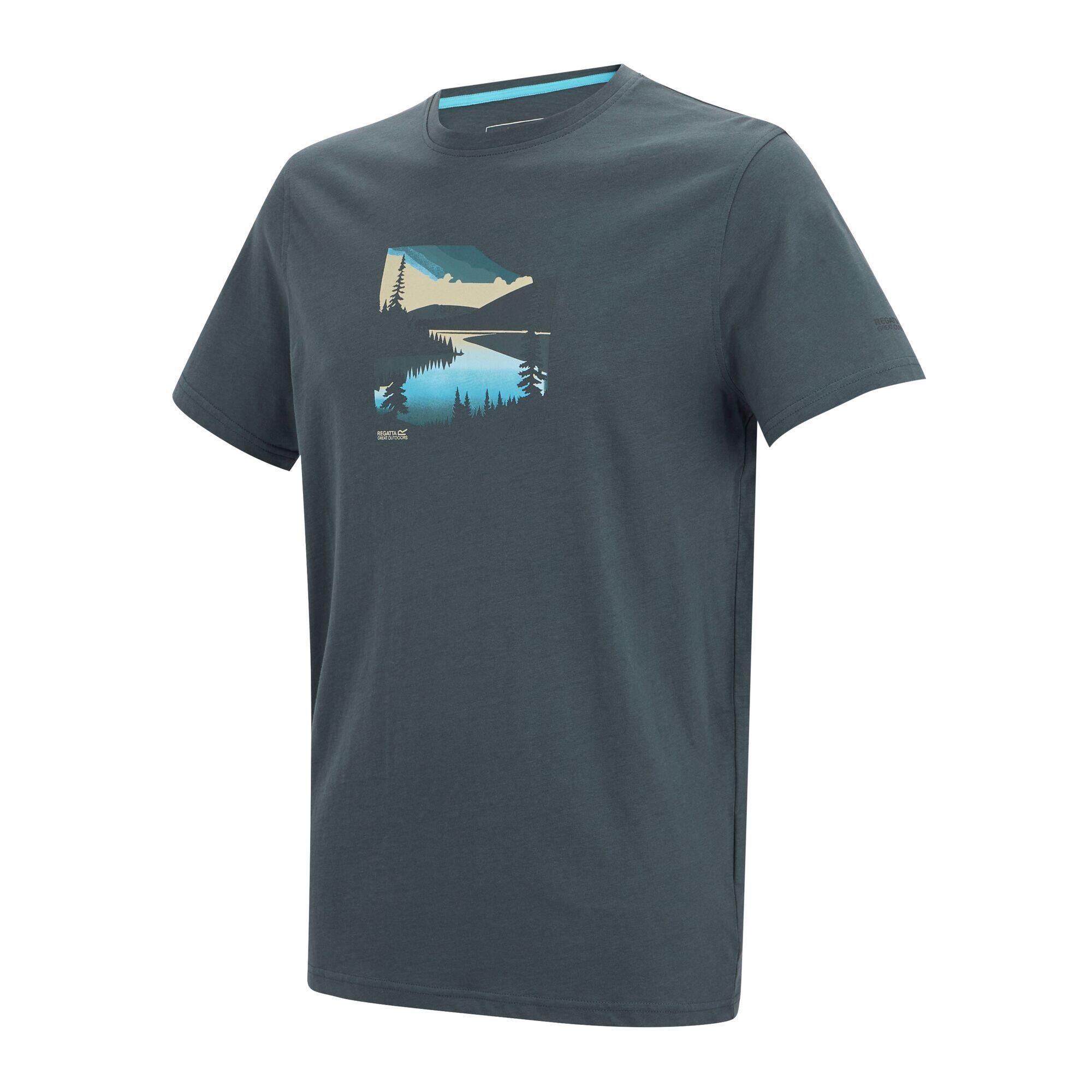 Breezed Kurzarm-T-Shirt mit Grafikprint für Herren 7/7