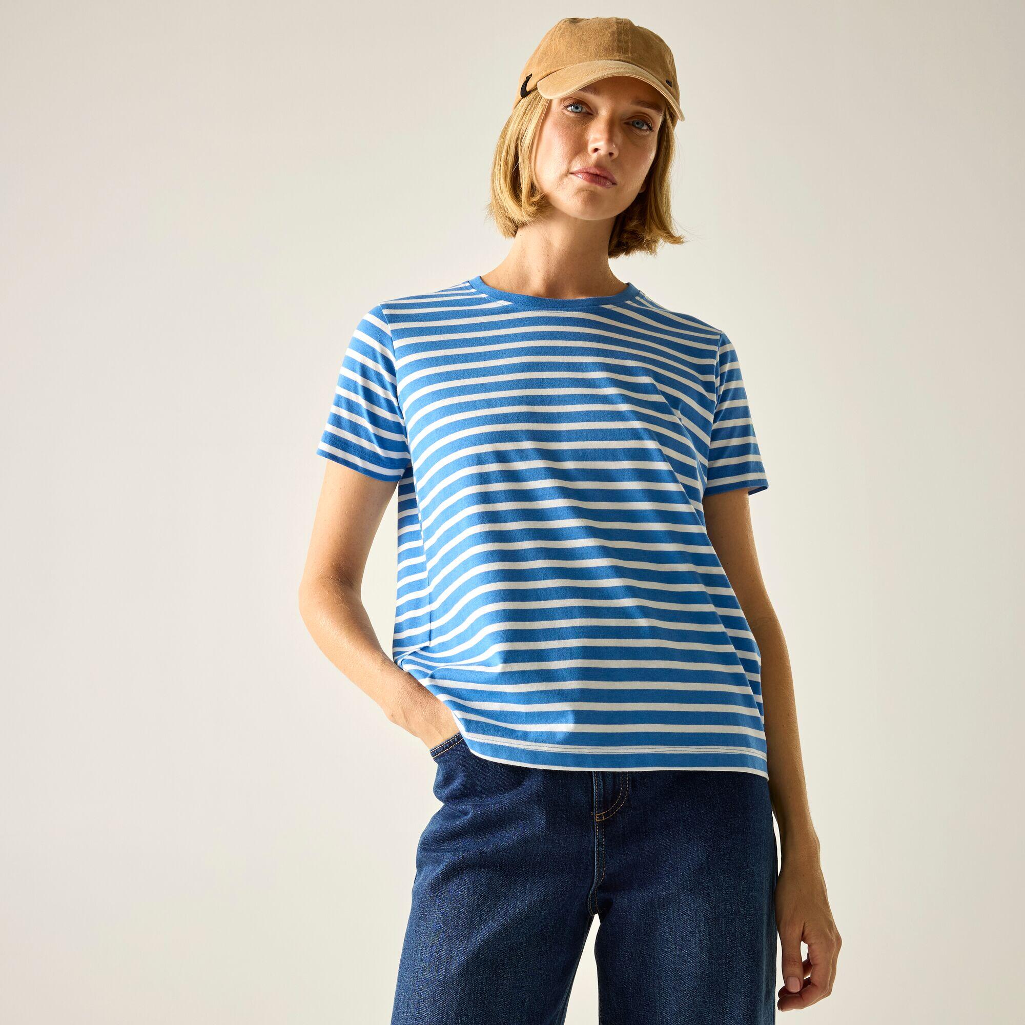 Dames Bayletta T-shirt met korte mouwen en strepen 2/7