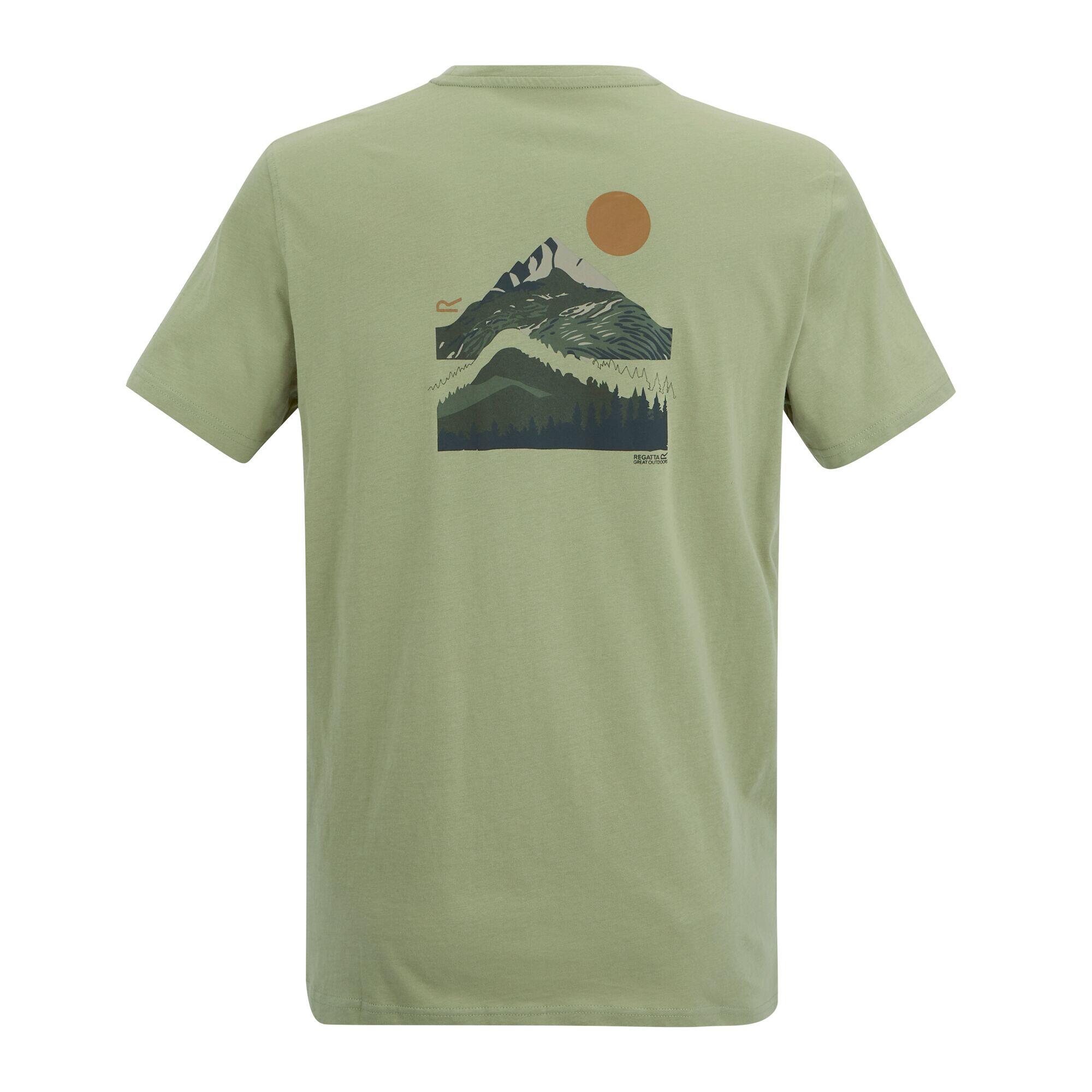 Heren T-shirt met korte mouwen en grafische print, ademend en luchtig. 6/7