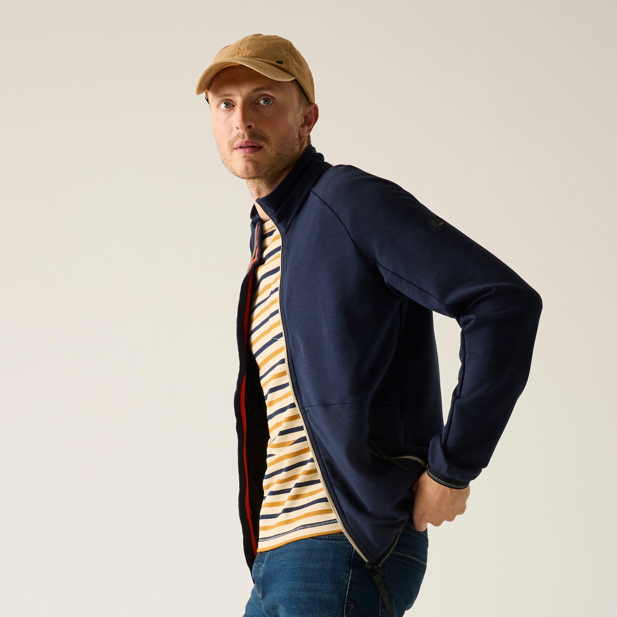 Malton Herren-Fleecejacke mit durchgehendem Reißverschluss, meliert 5/7