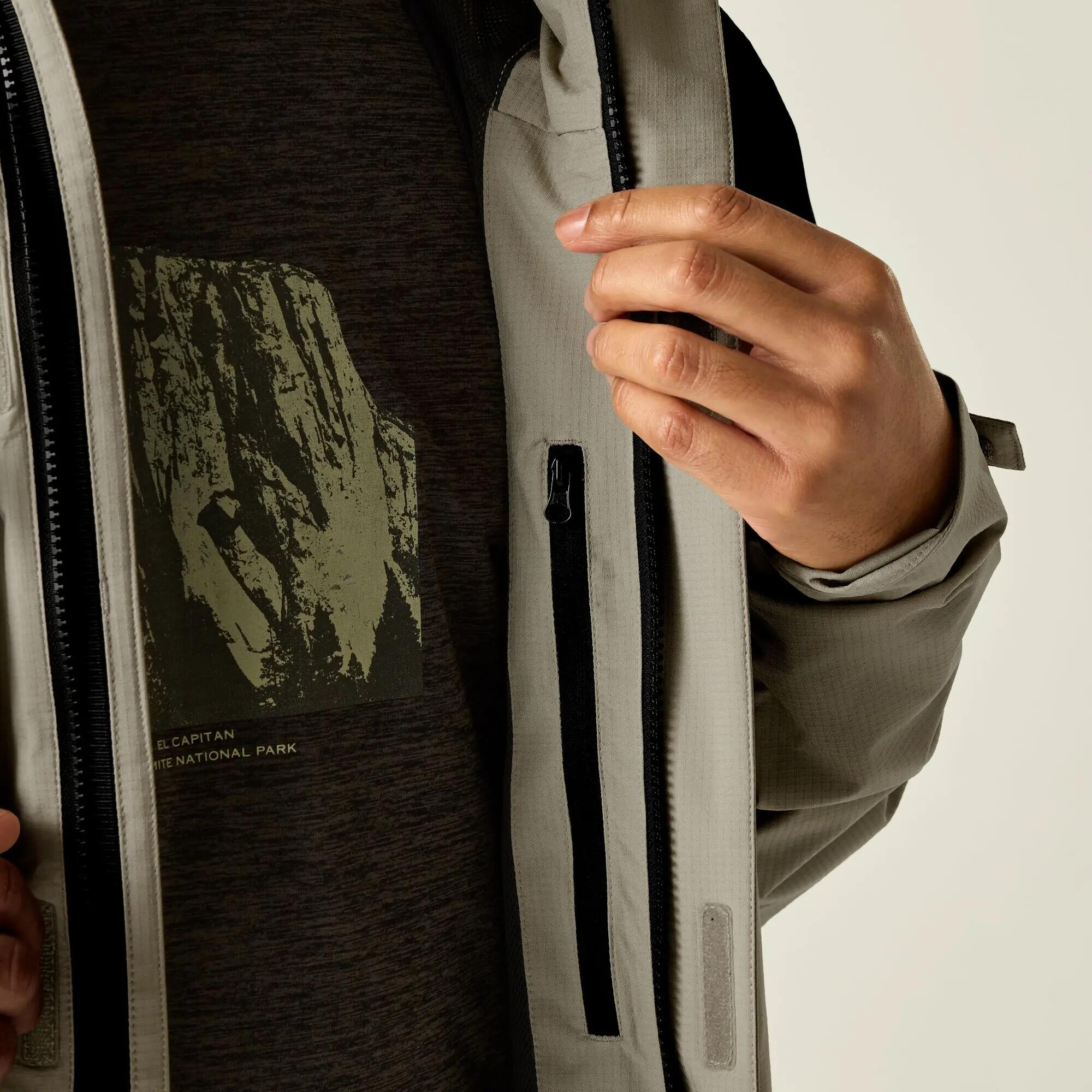 Chaqueta impermeable de senderismo con capucha y paneles Freesdale para hombre 4/7