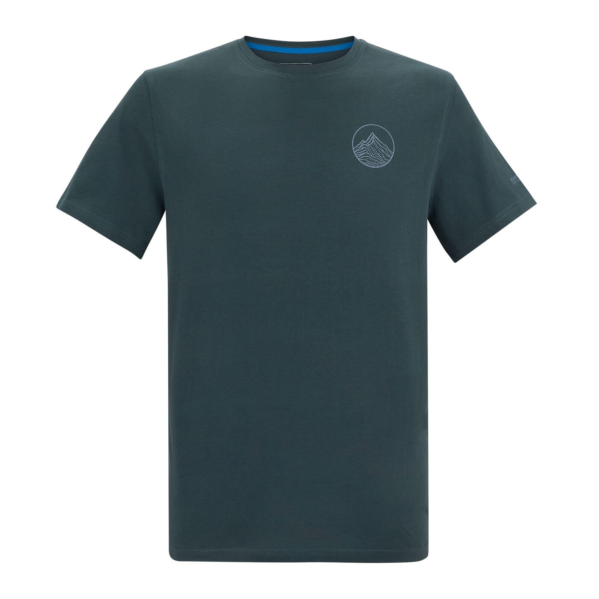 Heren T-shirt met korte mouwen en grafische print, ademend en luchtig. 5/7