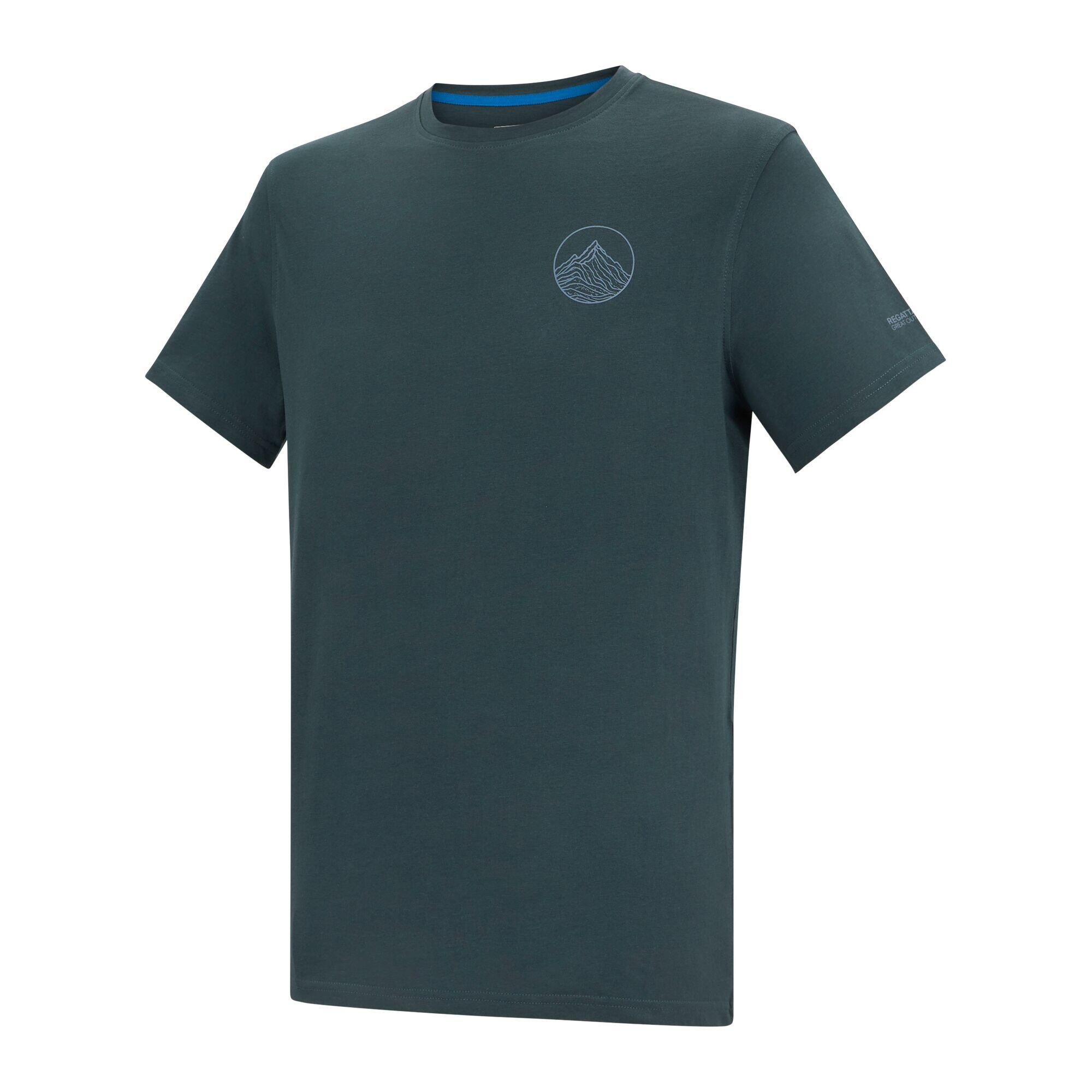 Heren T-shirt met korte mouwen en grafische print, ademend en luchtig. 7/7