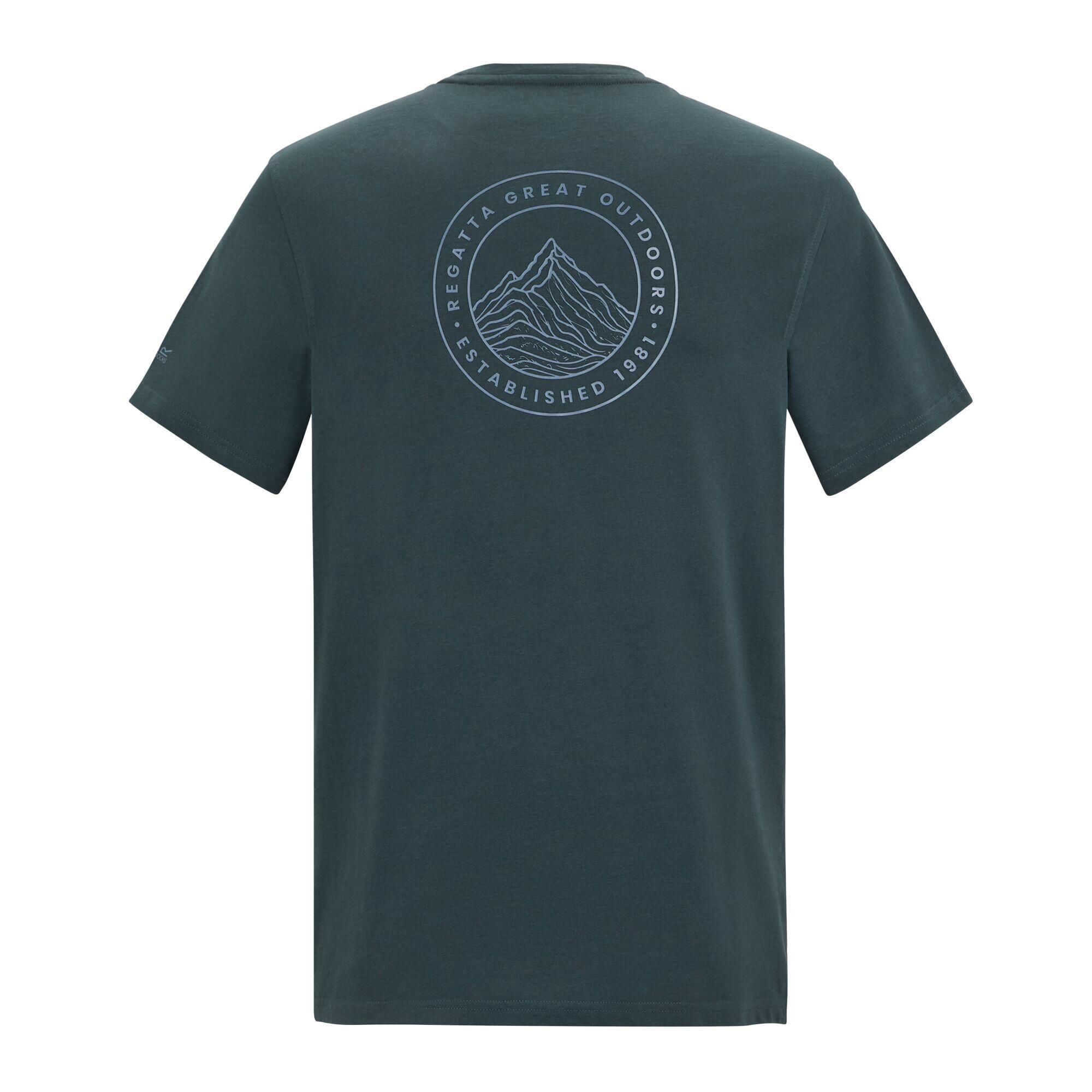 Heren T-shirt met korte mouwen en grafische print, ademend en luchtig. 6/7