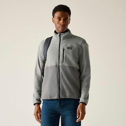 Frankie Herren-Fleecejacke mit durchgehendem Reißverschluss und Farbblock-Design