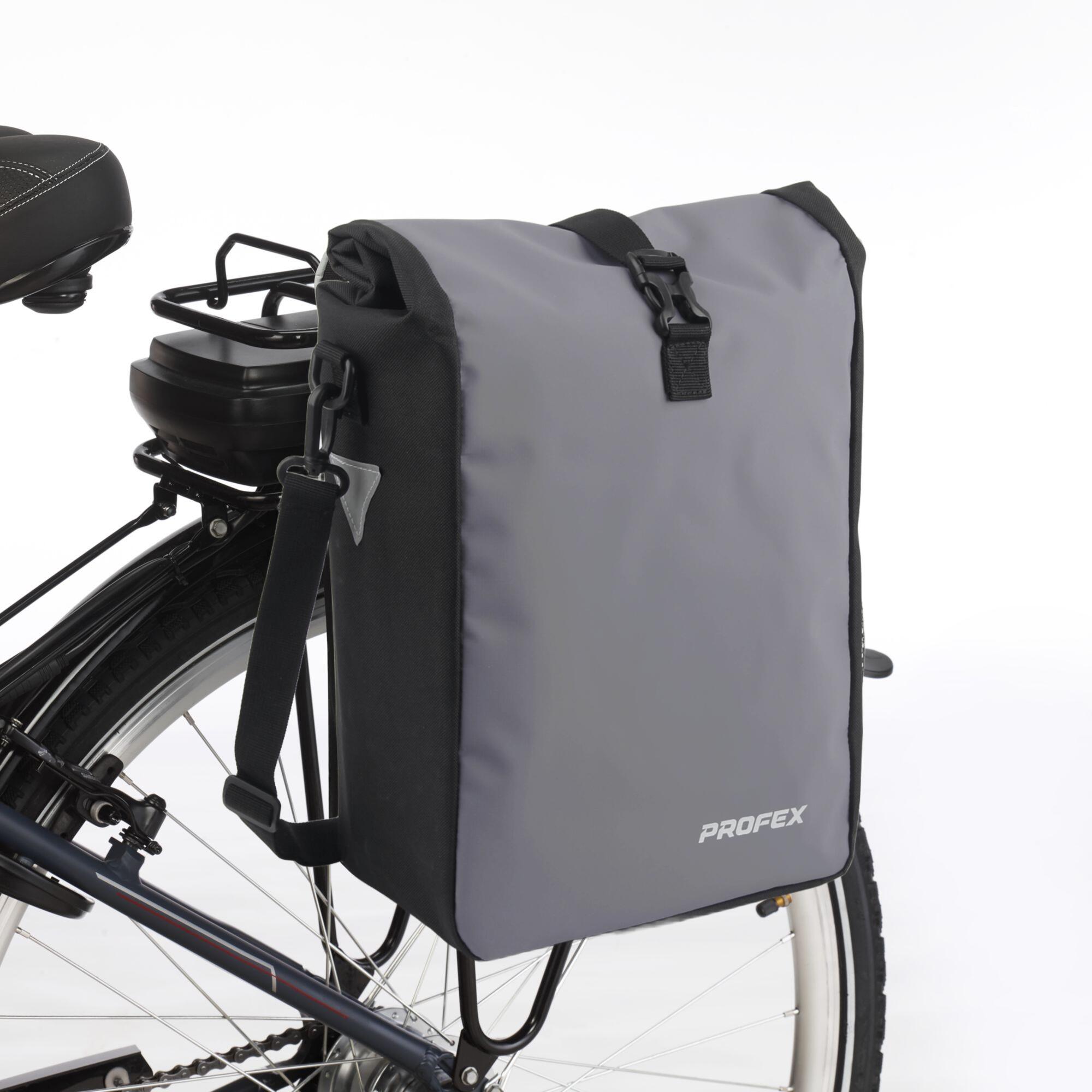 Torba rowerowa na bagażnik Profex Kurierka 15 L szara 4/7
