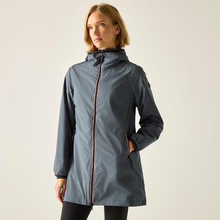 Veste imperméable longue à capuche Lenika pour femme