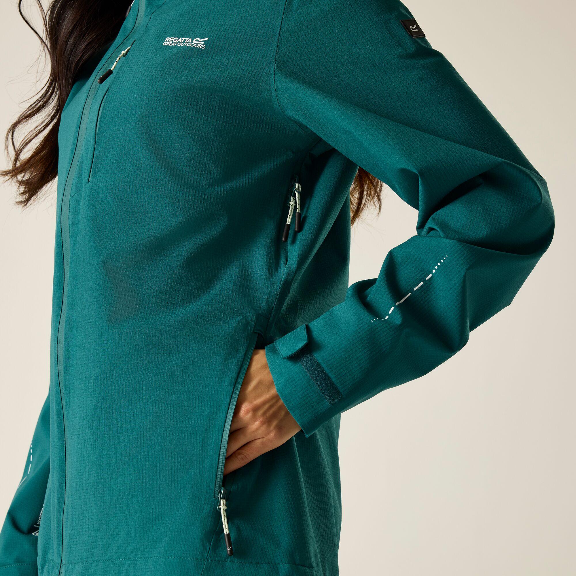 Womens Oklarna Hooded Hiking Waterproof Jacket 5/7