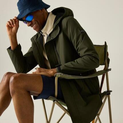 Veste imperméable à capuche longue Daledon pour homme