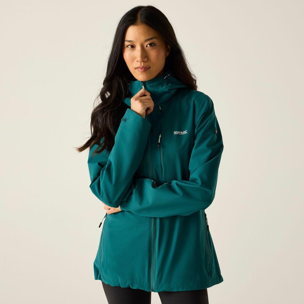 Womens Oklarna Hooded Hiking Waterproof Jacket