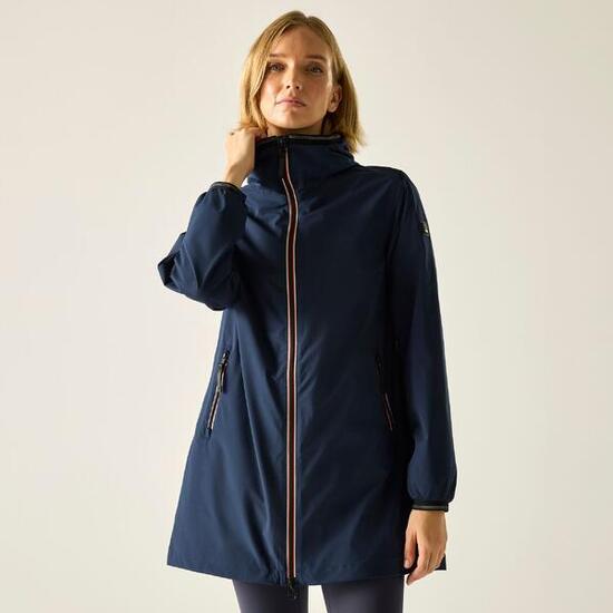 Veste imperméable longue à capuche Lenika pour femme