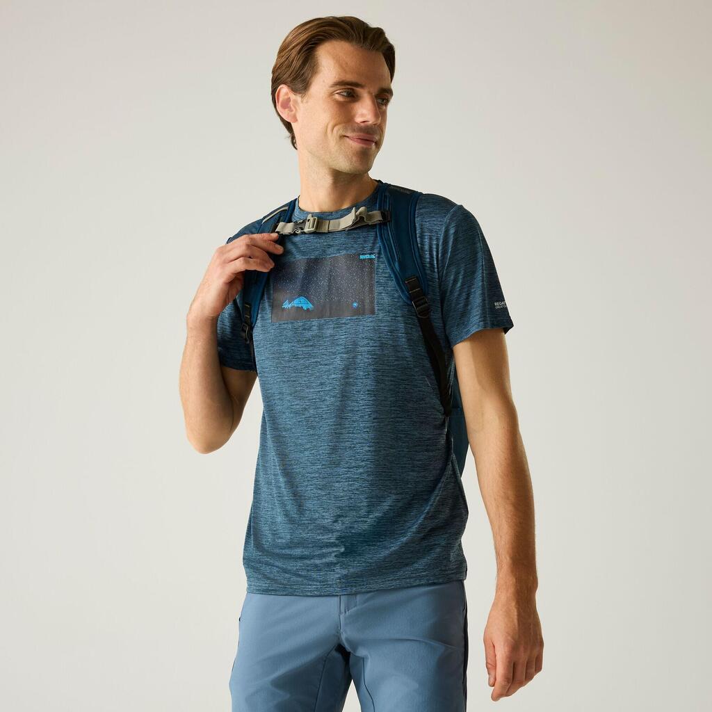 Mens Fingal Short Sleeved Marl Graphic T-Shirt