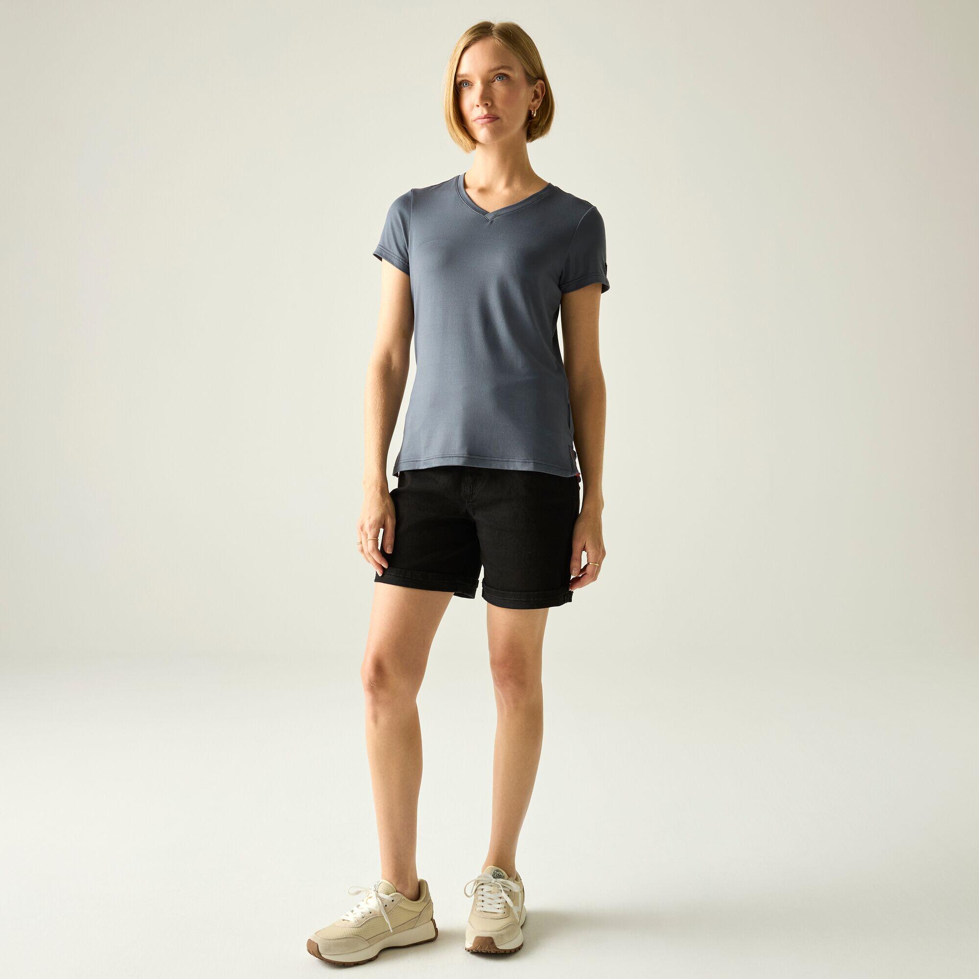 T-shirt à manches courtes et col en V Elkie pour femme 3/7