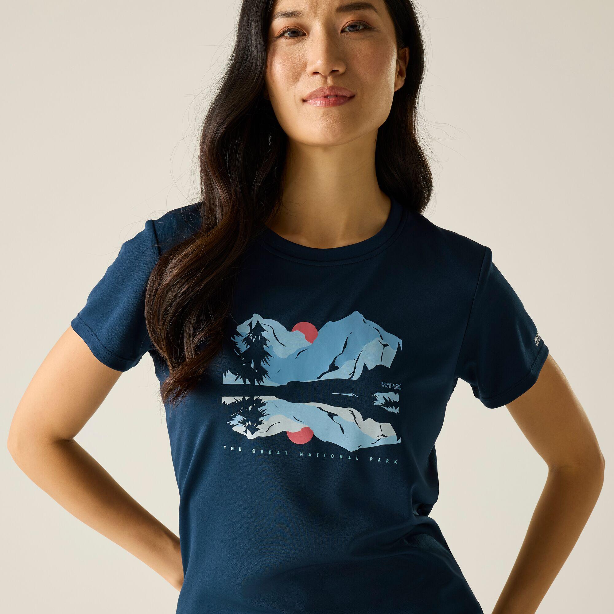Damen Fingal Kurzarm-T-Shirt mit Grafik 4/7