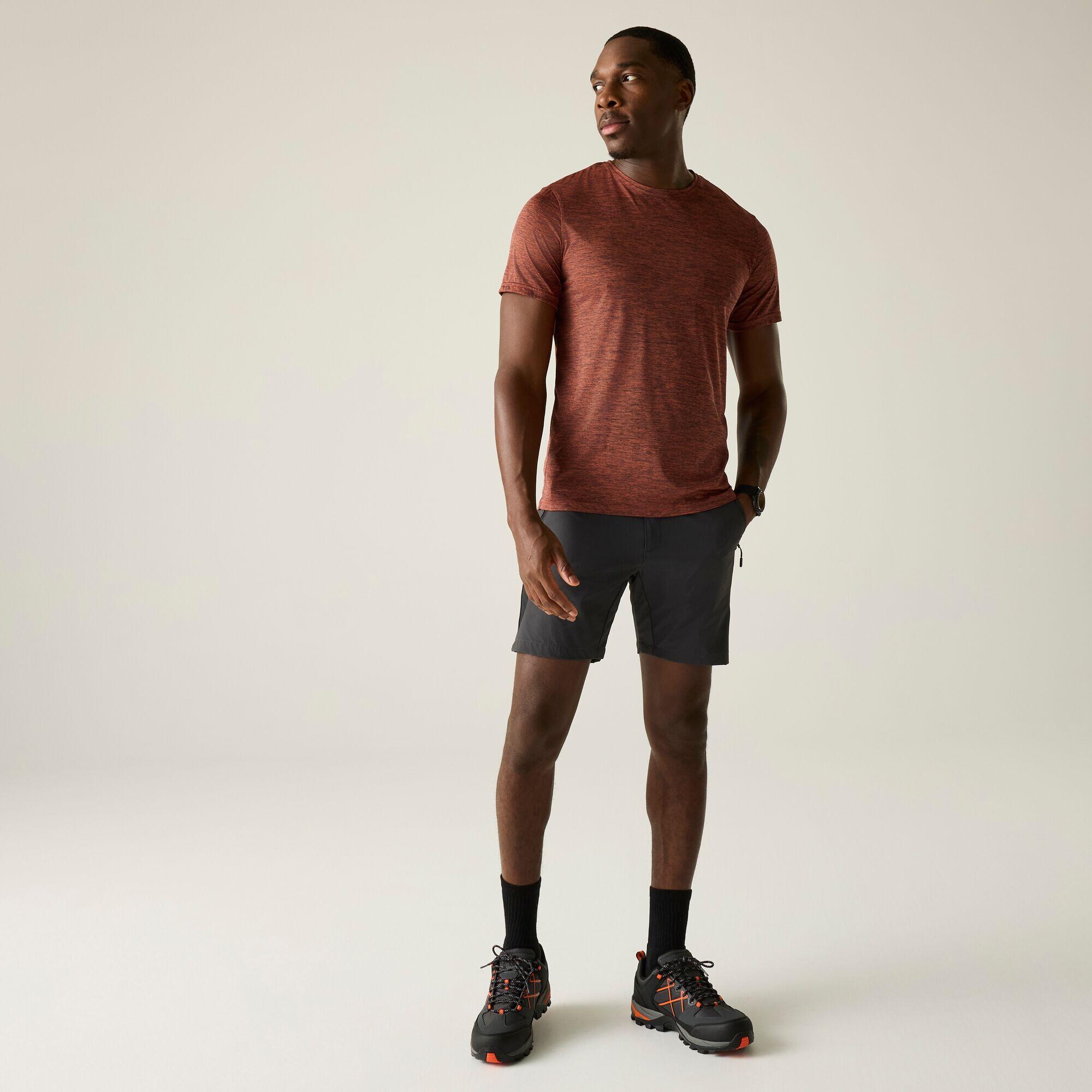 Herren Fingal Edition Kurzarm-T-Shirt in Melange-Optik 3/7