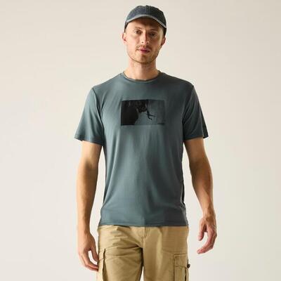 Heren fingal stretch t-shirt met korte mouwen en grafische print