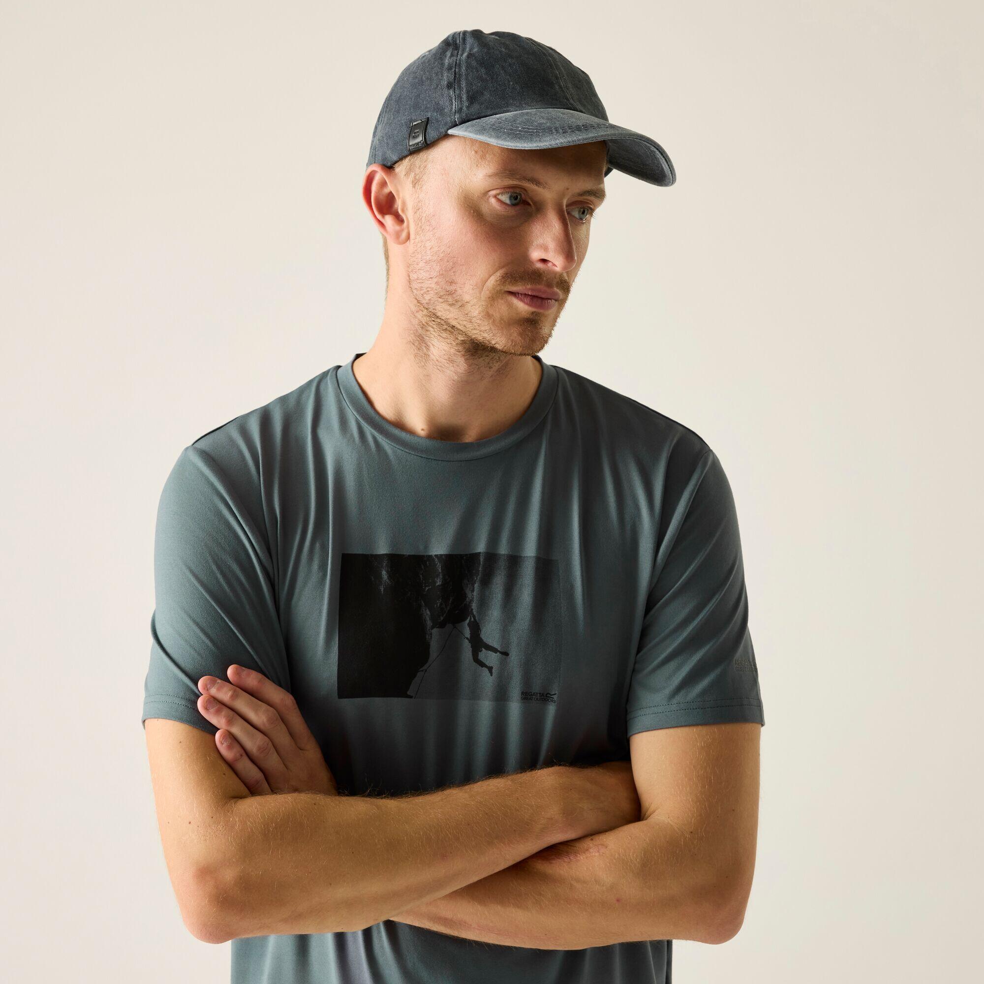 Herren Fingal Stretch Kurzarm-T-Shirt mit Grafik 4/7