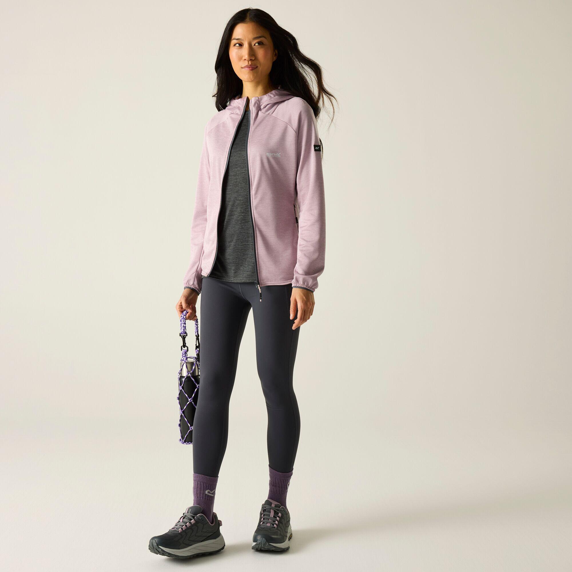 Damen Ferna melierter Stretch‑Midlayer mit Kapuze und Vollreißverschluss 3/7