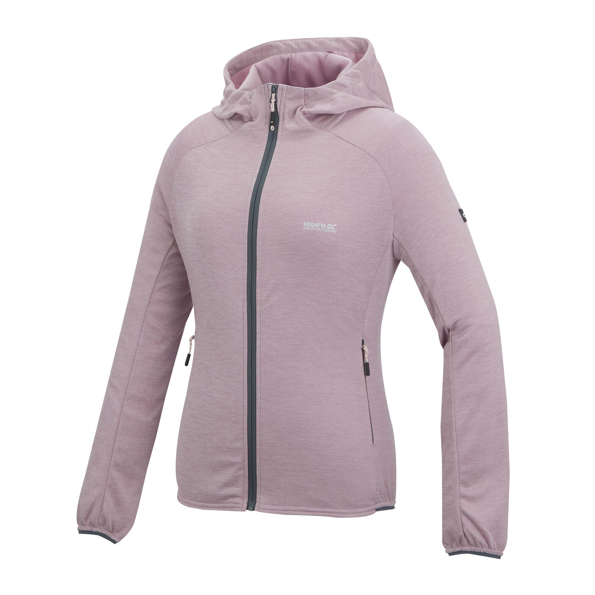 Damen Ferna melierter Stretch‑Midlayer mit Kapuze und Vollreißverschluss 7/7