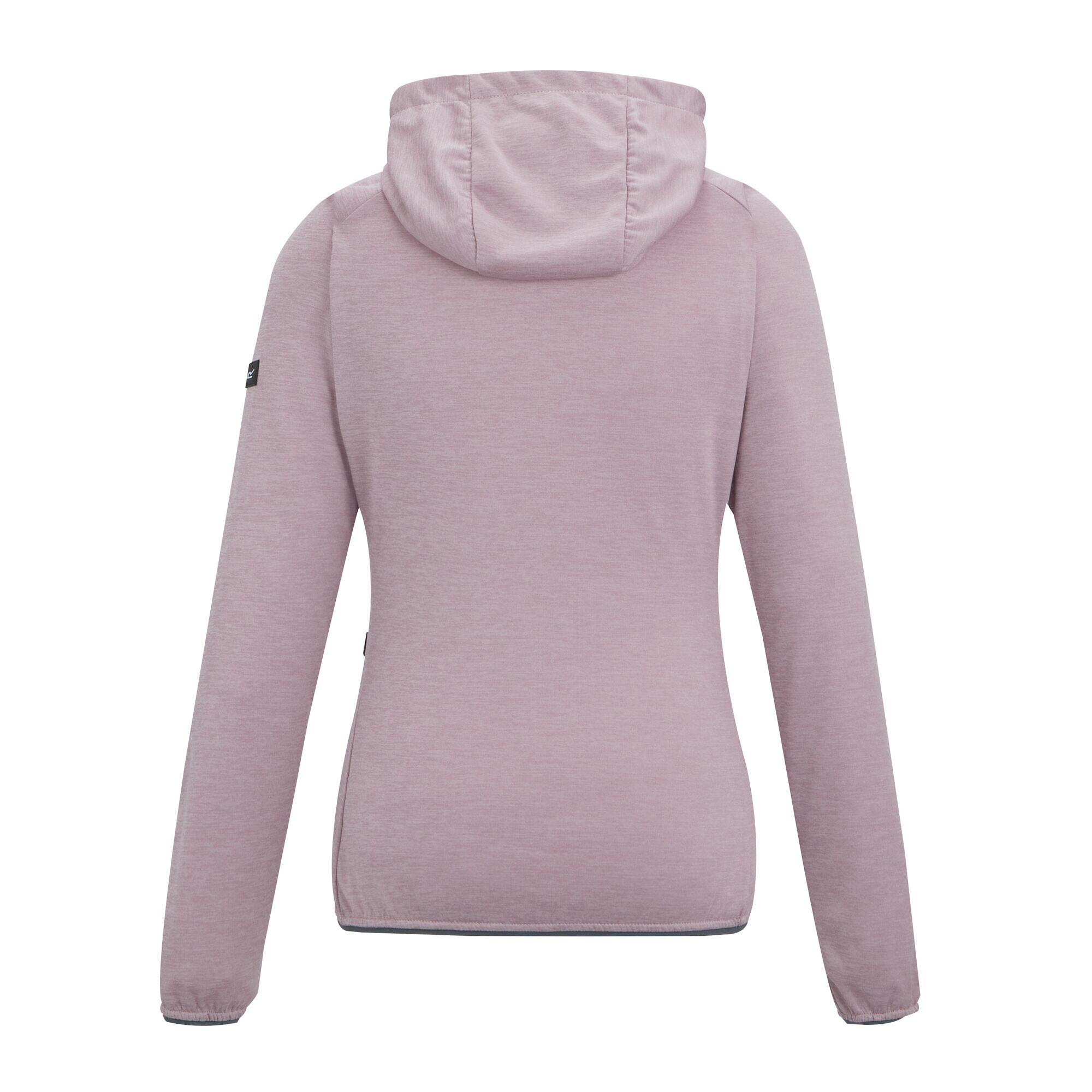 Damen Ferna melierter Stretch‑Midlayer mit Kapuze und Vollreißverschluss 6/7