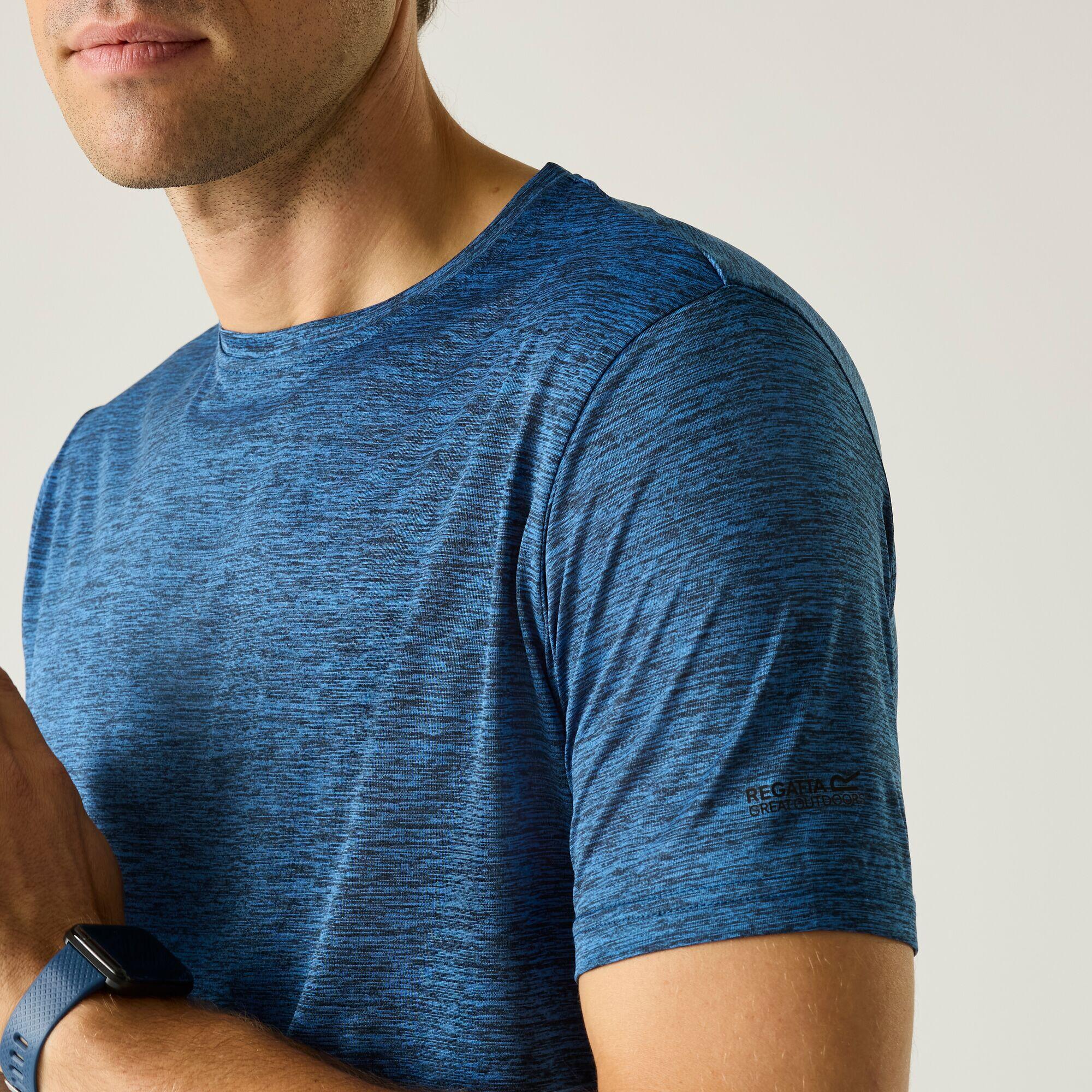 Herren Fingal Edition Kurzarm-T-Shirt in Melange-Optik 4/7