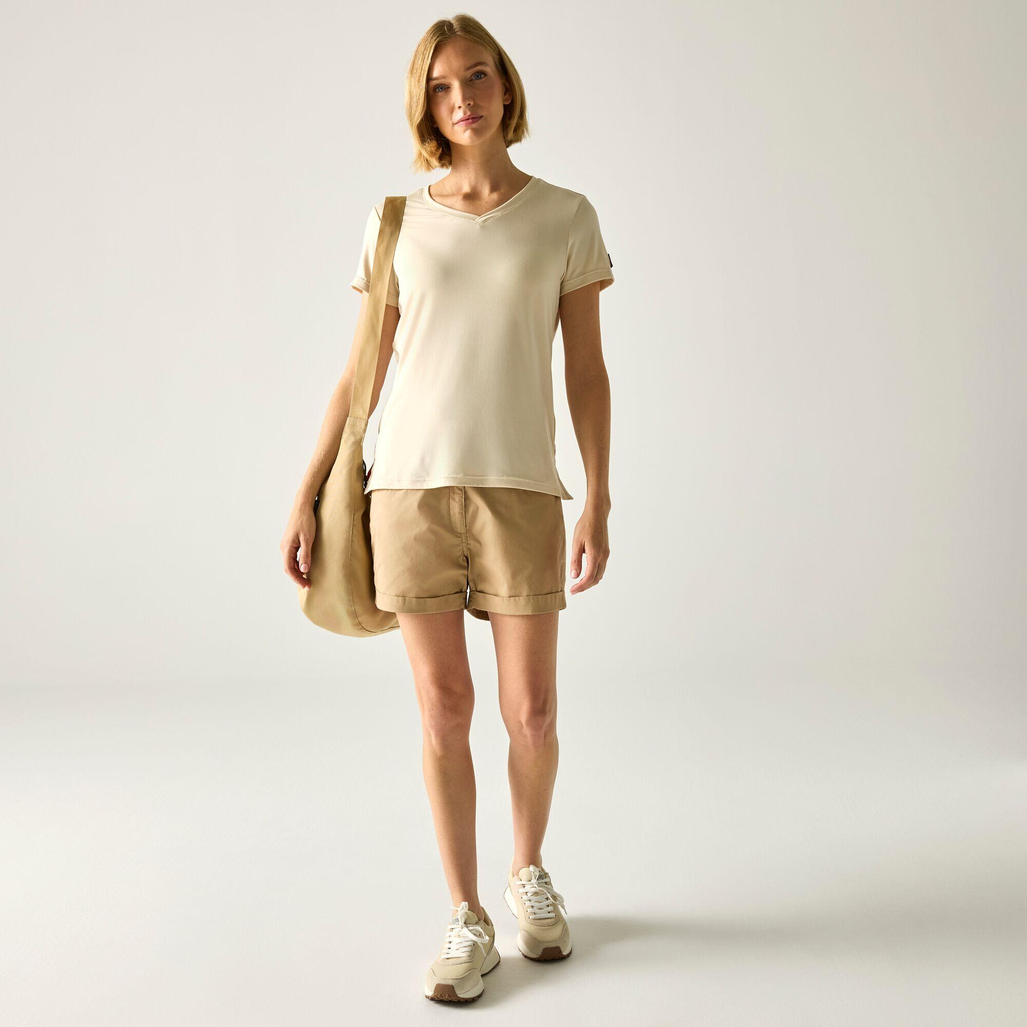 Dames Elkie T-shirt met V-hals en korte mouwen 3/7