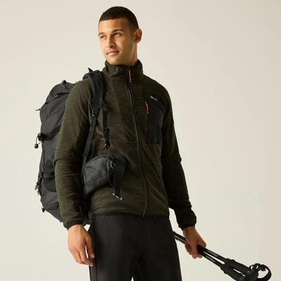 Scaris fleecevest met volledige ritssluiting voor heren, gemêleerd model