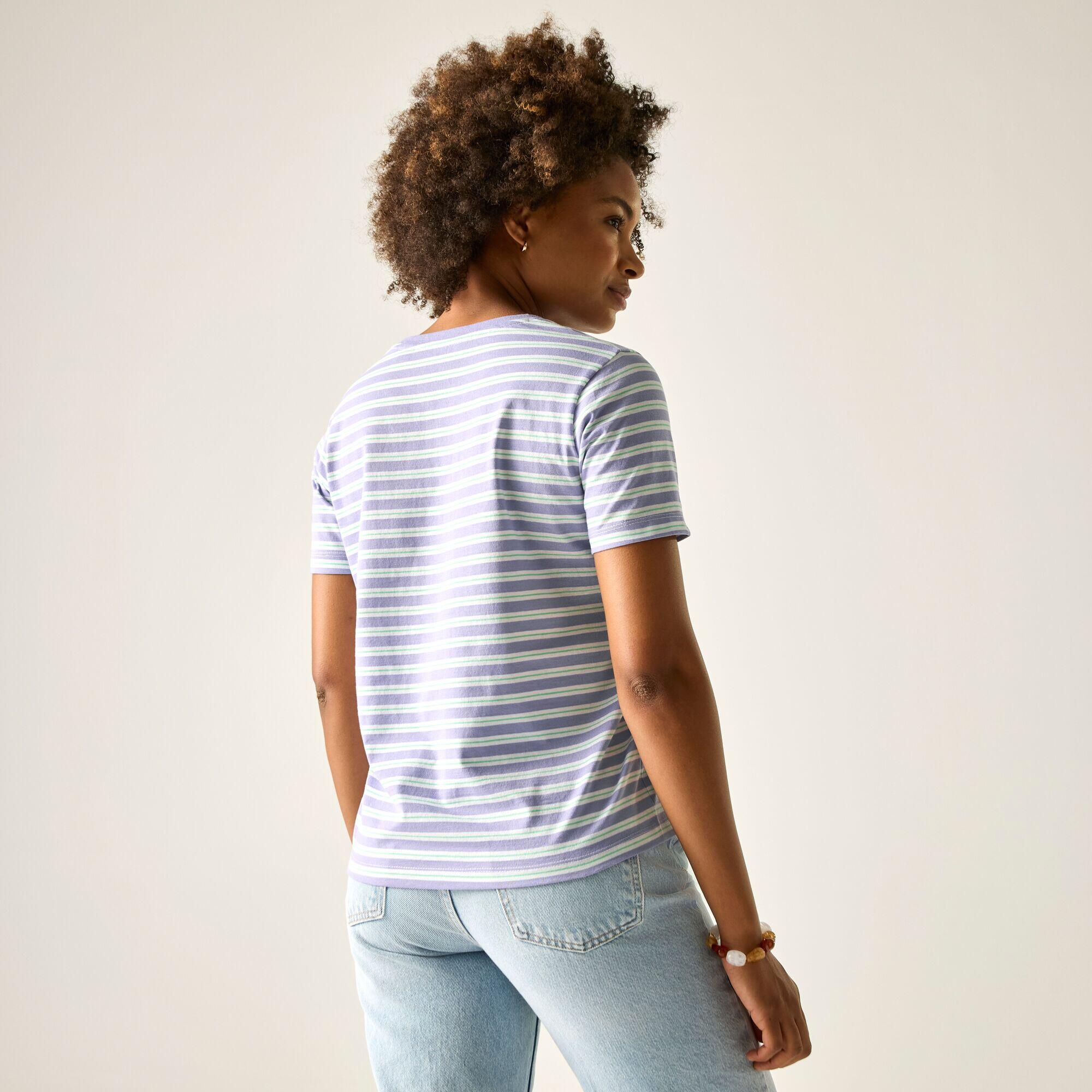 Dames Bayletta T-shirt met korte mouwen en strepen 2/7