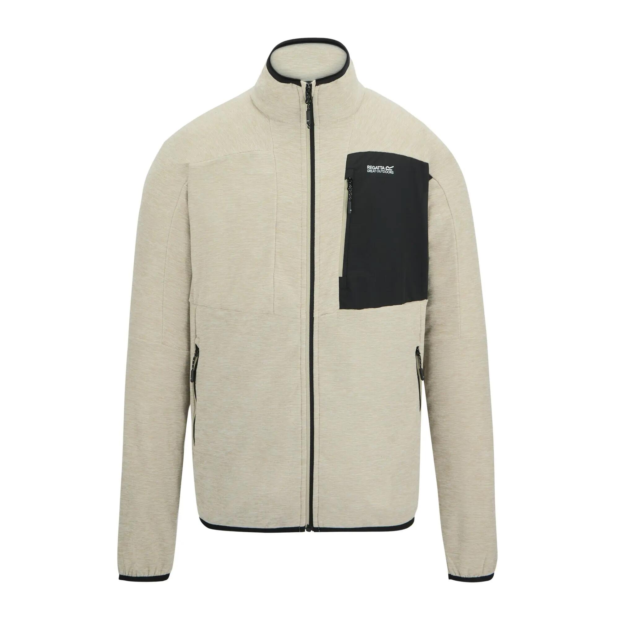 Scaris Herren-Fleece mit durchgehendem Reißverschluss, meliert 5/7