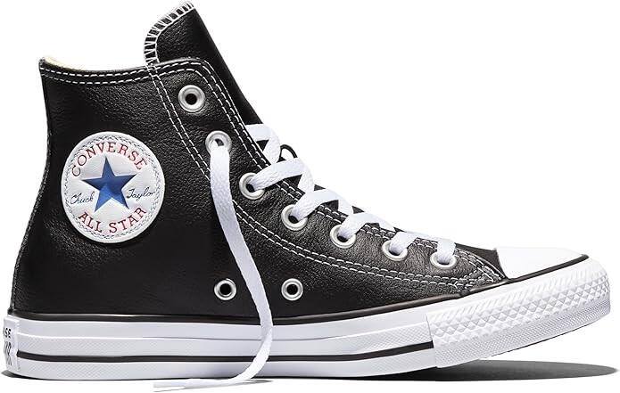 Zapatillas Converse Chuck Taylor HI Leather, Negro, Unisexo 6/6