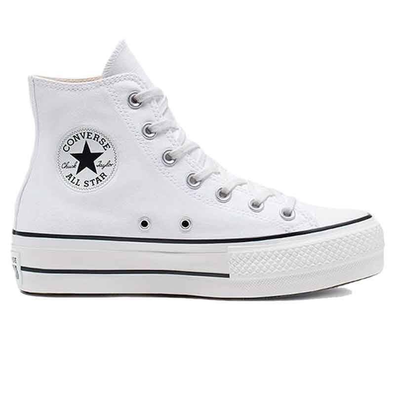 Femme CTAS LIFT HI Converse 560846C WHITE WHITE CTAS LIFT HI Blanc Converse 6/6