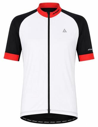 Herren Fahrradtrikot Kurzarm Radtrikot Pro Line Weiss Schwarz Rot
