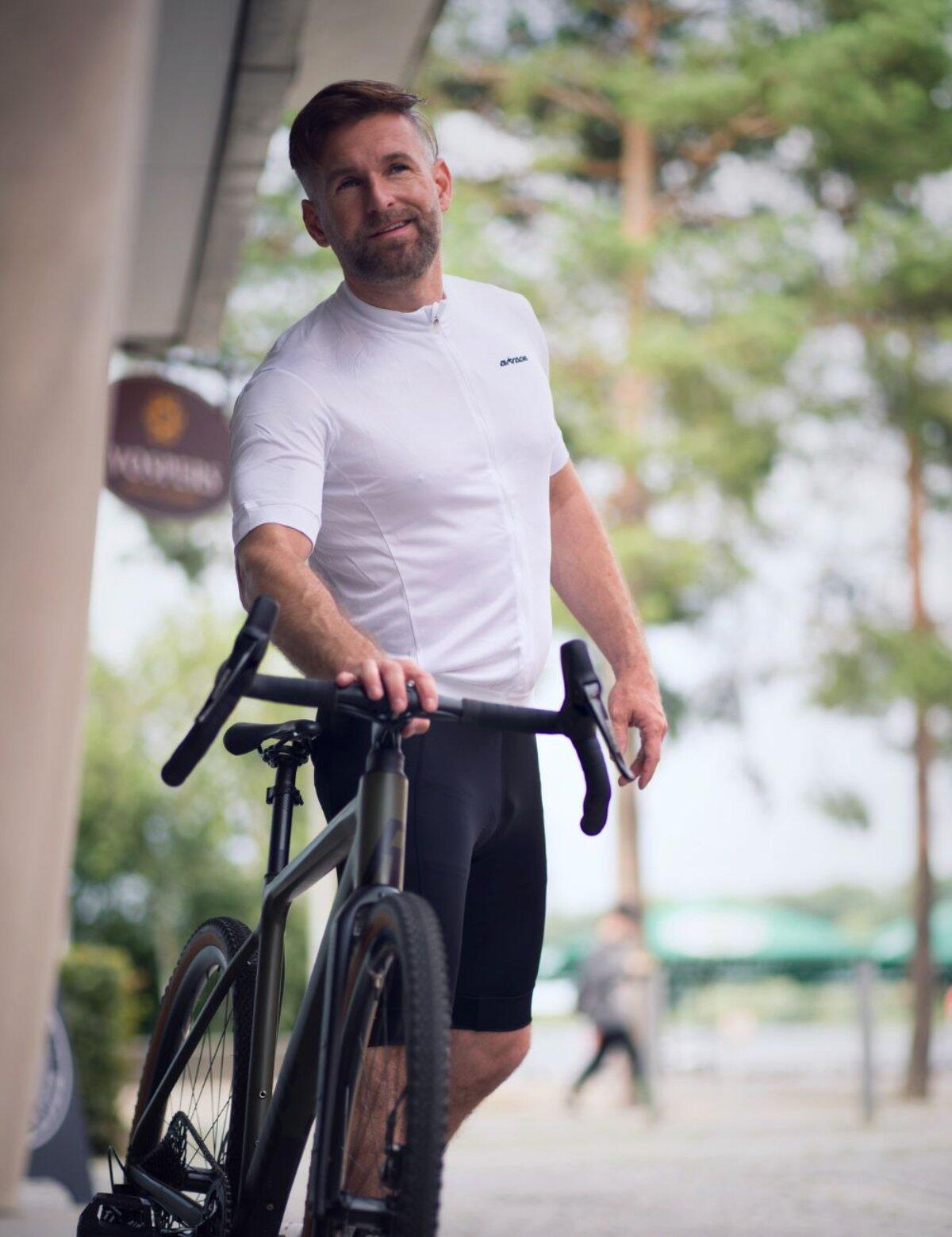 Herren Fahrradtrikot Kurzarm Radtrikot Air Tech II Weiß 4/4