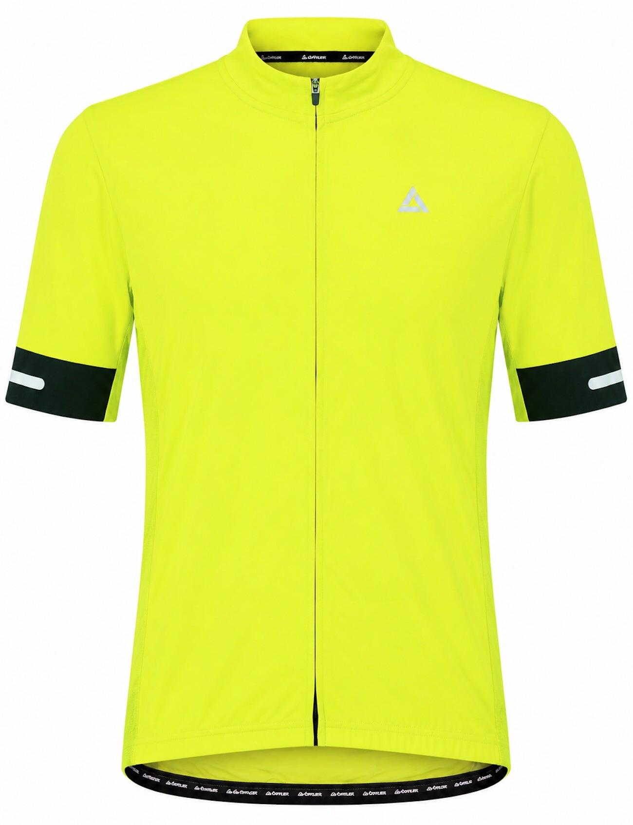 Herren Fahrradtrikot Kurzarm Radtrikot Pro Team Line II Neon 1/4