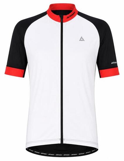 Herren Fahrradtrikot Kurzarm Radtrikot Pro Line Weiss Schwarz Rot