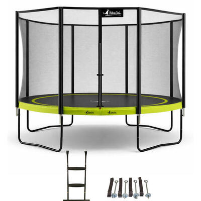 Trampolino di sicurezza da 360cm di diametro + scaletta + kit ancoraggio