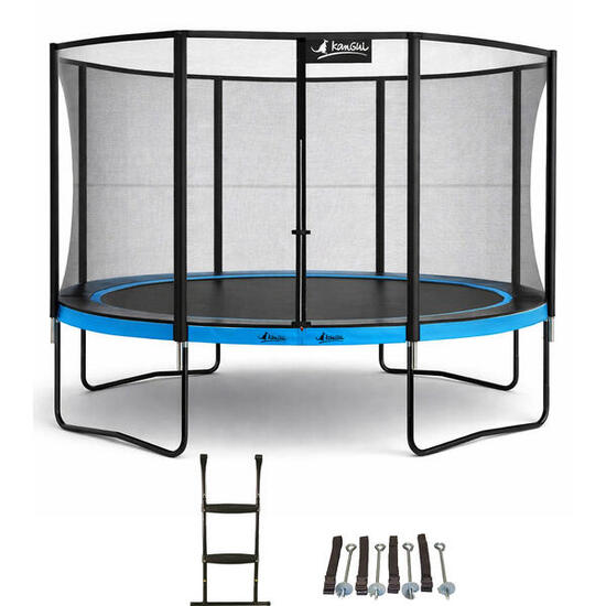 Trampoline Ø 430 cm + 2 accessoires - PUNCHI 430 - Garantie 5ans