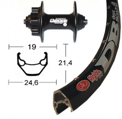 Bike-Parts Roue|Avant 28 pouces Deore Disc 6 trous noir blocage rapide...