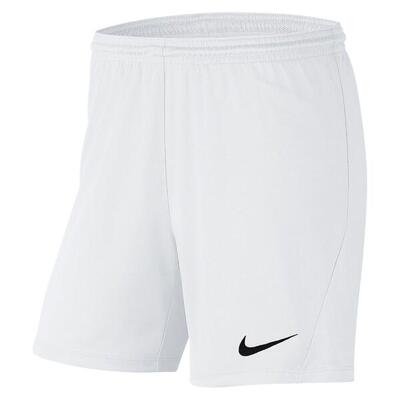 Nike w nk dry park iii short nb k, dames sportshort in wit/zwart