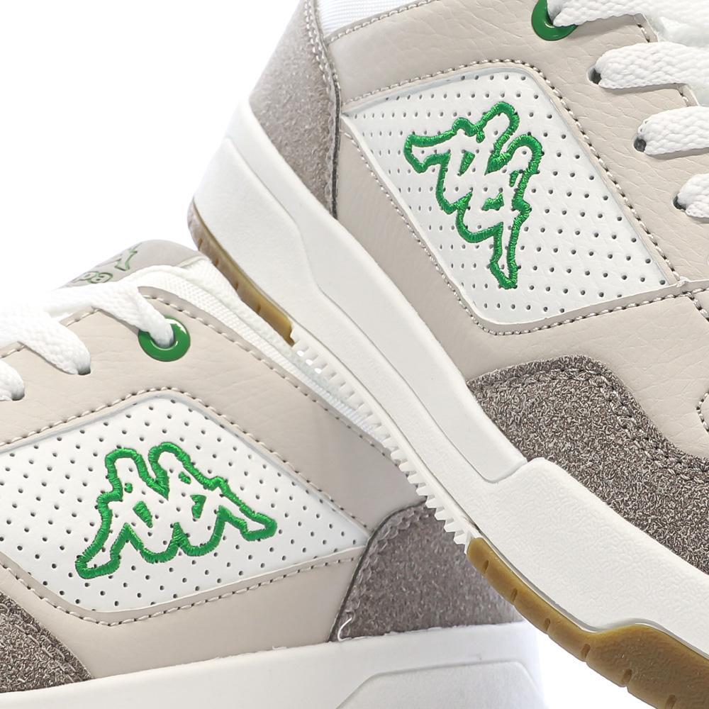 Sneakers Kappa Manis Bianche/Verdi con Logo per Ragazzo 7/7