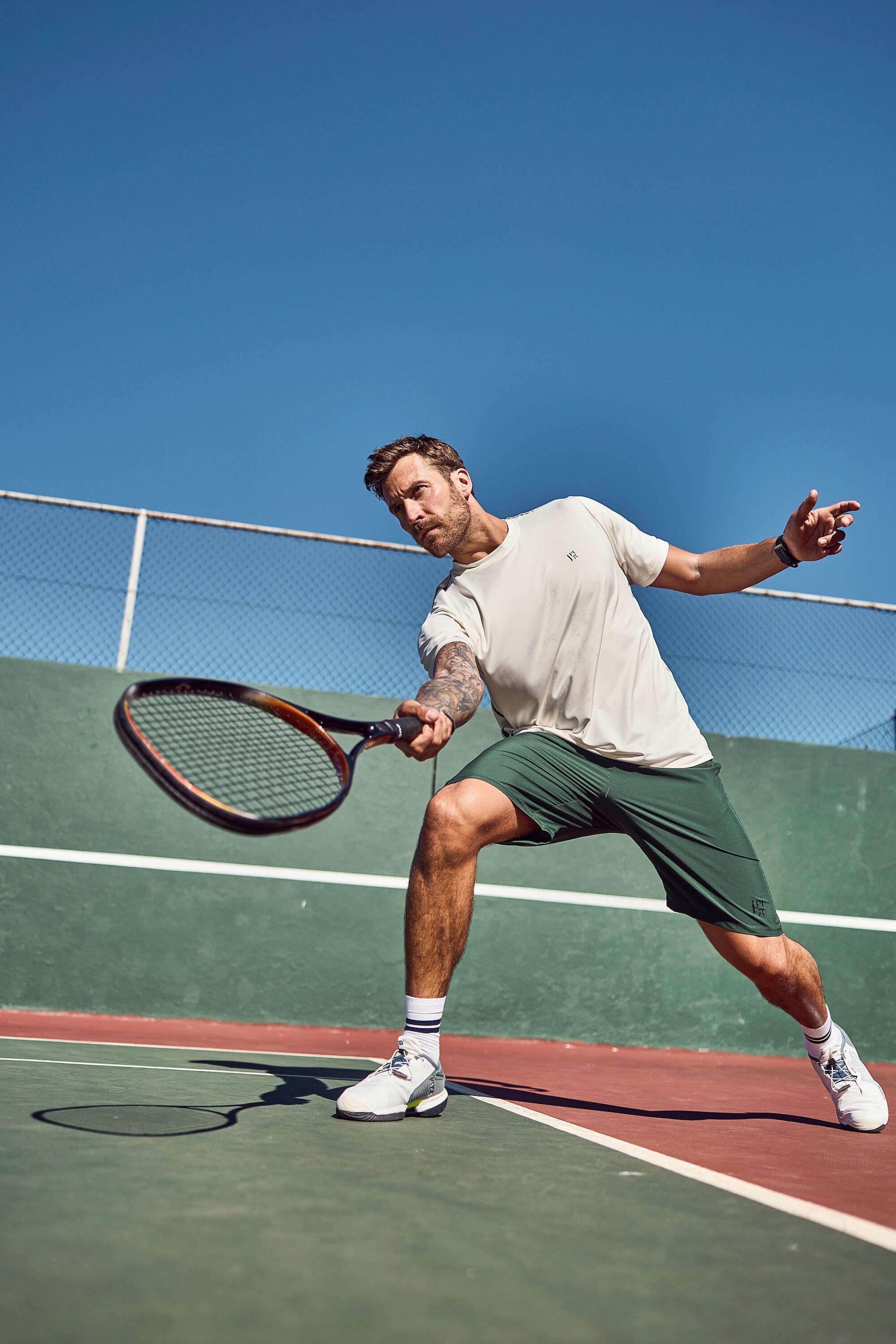 Męska Koszulka funkcyjna tennis rękaw 1/2 kontrastowe paski QuickDry 6/6