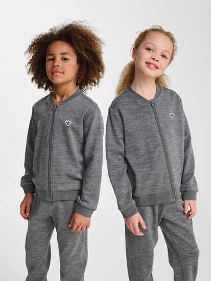 Reißverschluss T-Shirt Hmljr Wool Kinder