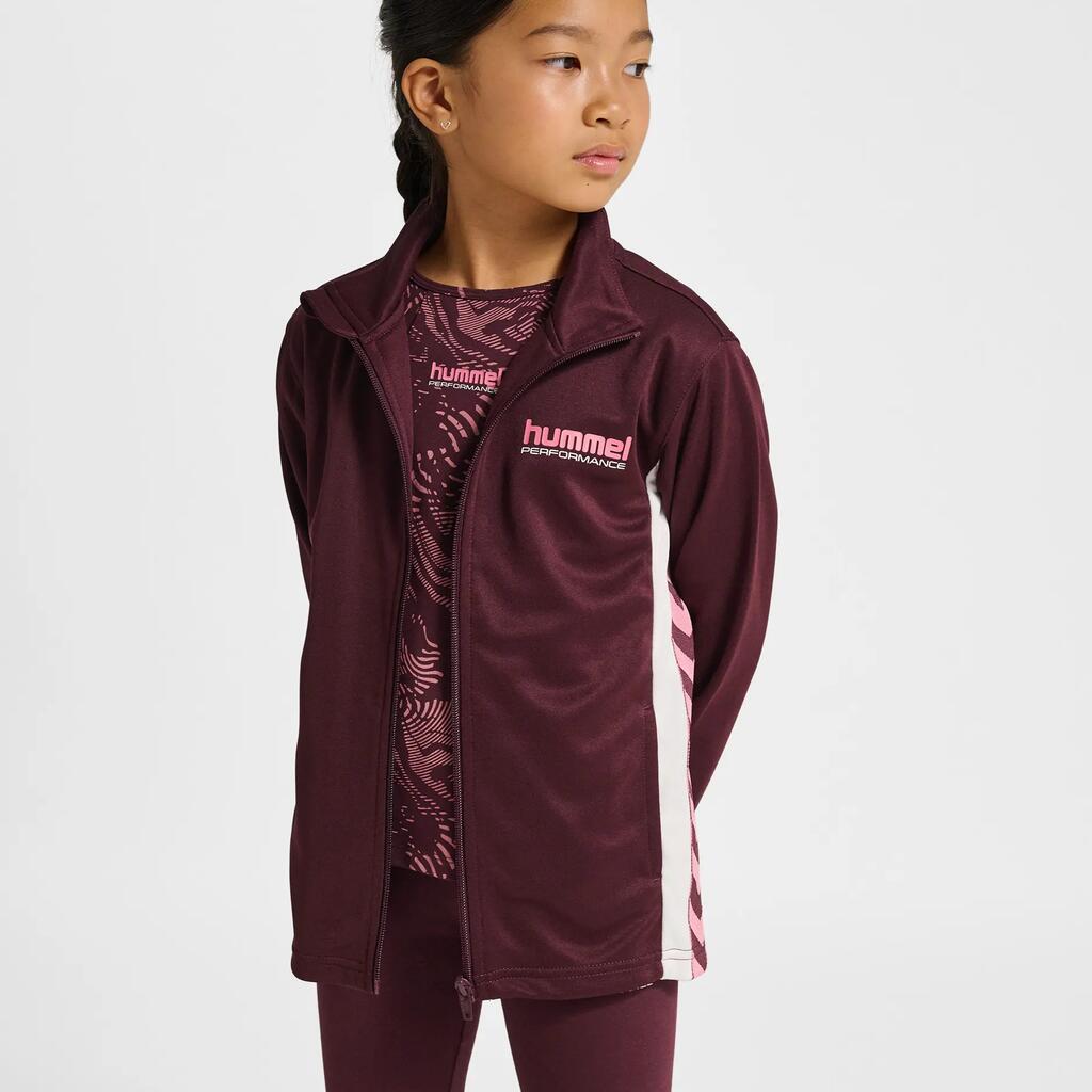 Chevron zip-up tracksuit jacket for kids Hummel