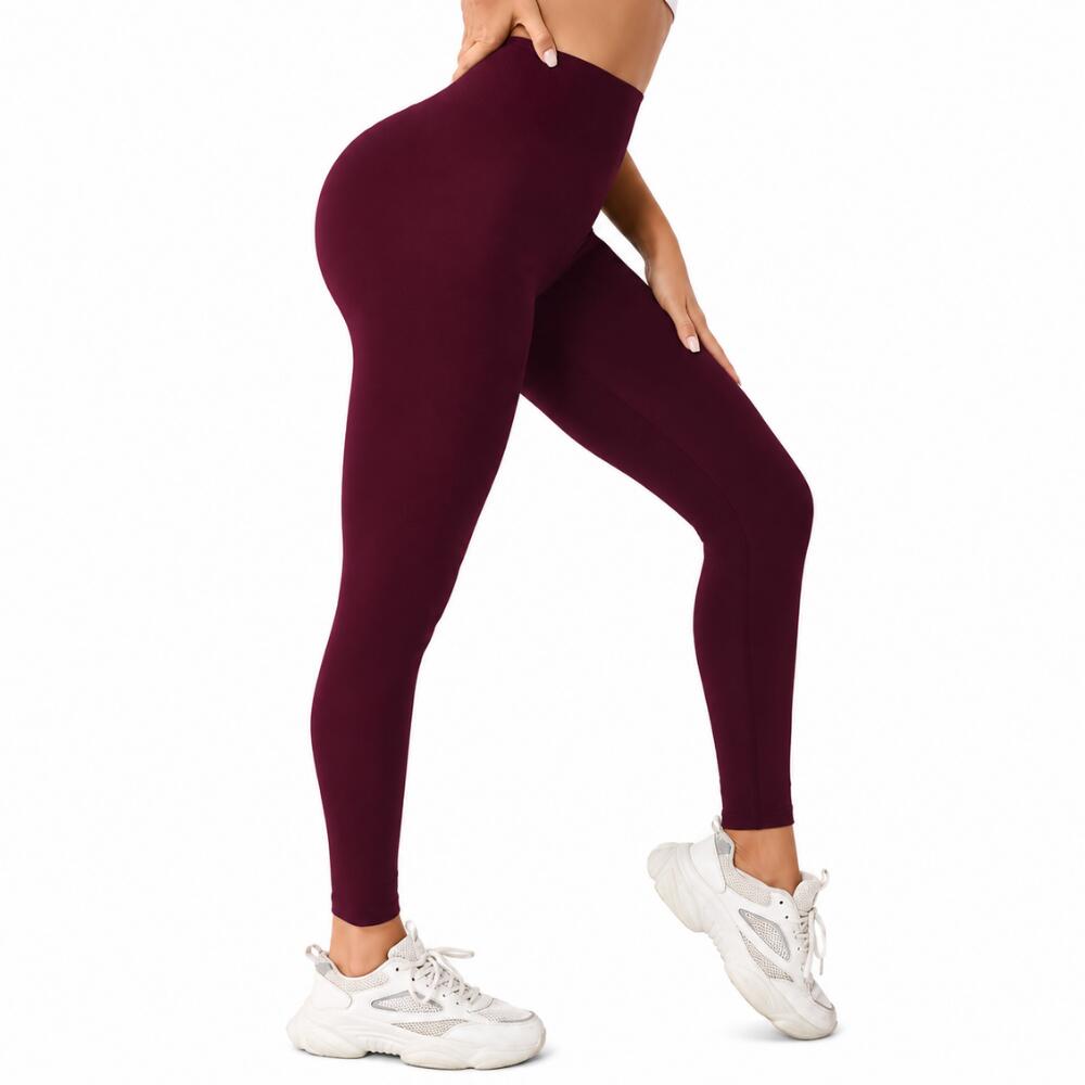 High Waist Seamless Butt Lift Yoga Leggings for Women (Peach Blush-M)