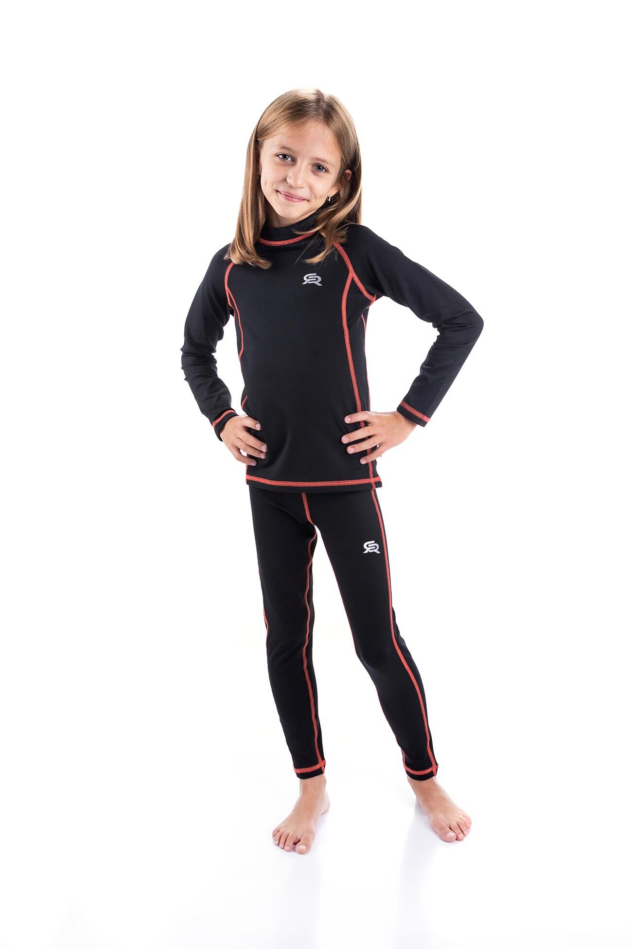 Intimo Termico Asciugatura Rapida Per Bambini 6-12 Anni – Senza Cuciture, Morbido E Caldo Per Sci, Corsa E Ciclismo