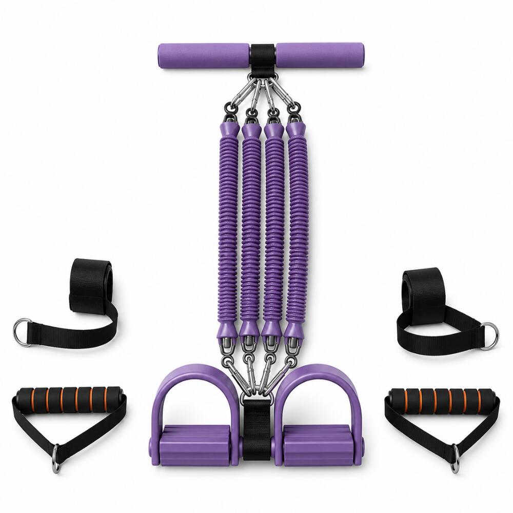 Multi-Functional Resistance Pedal Tension Rope (Purple)