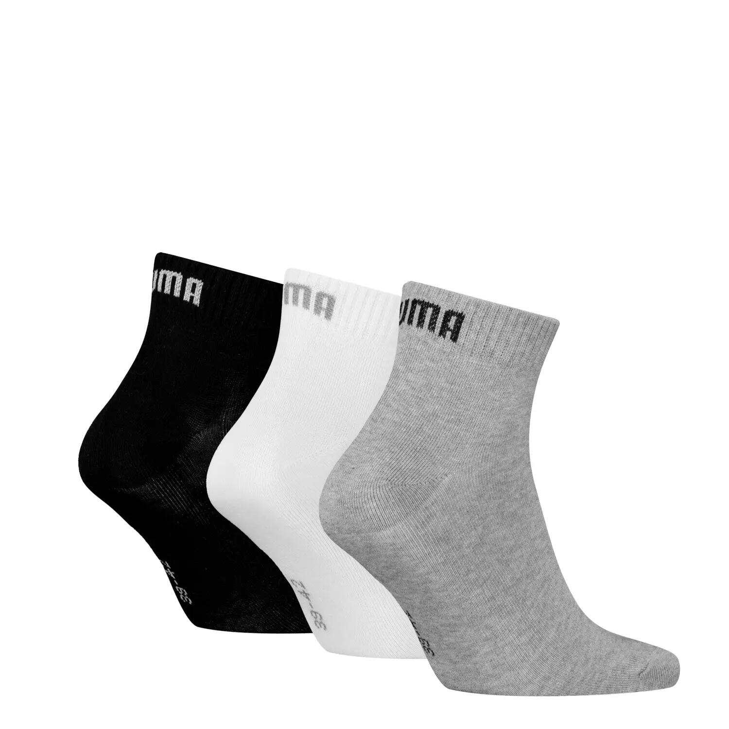 Calcetines Unisex Paquete de 3 Elástico-Quarter Plain 3P 4/4