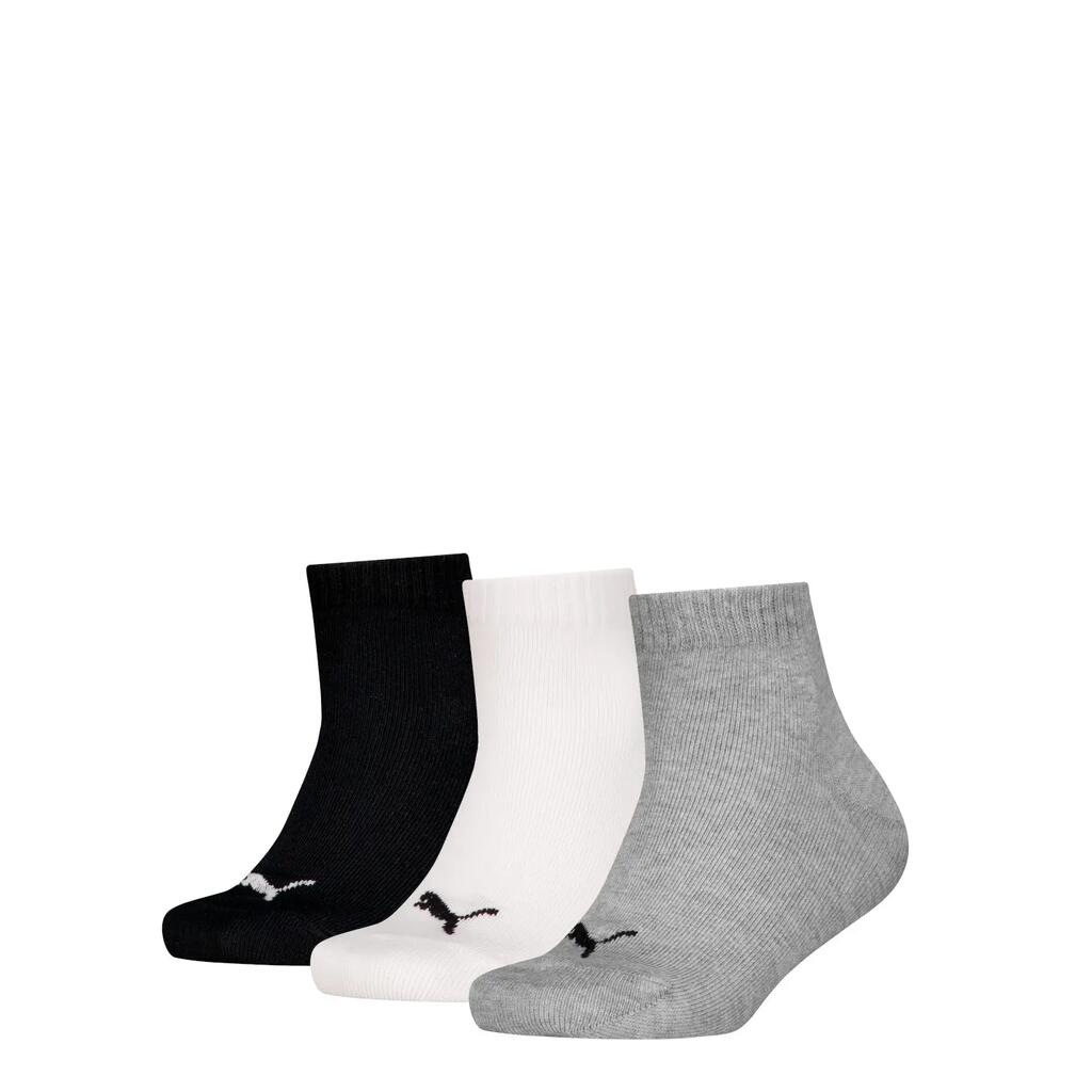 Socks Unisex Pack of 3 Comfortable fit-Plain Quarter 3P